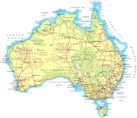 Australia Political Map, Political Map of Australia, Australian ...