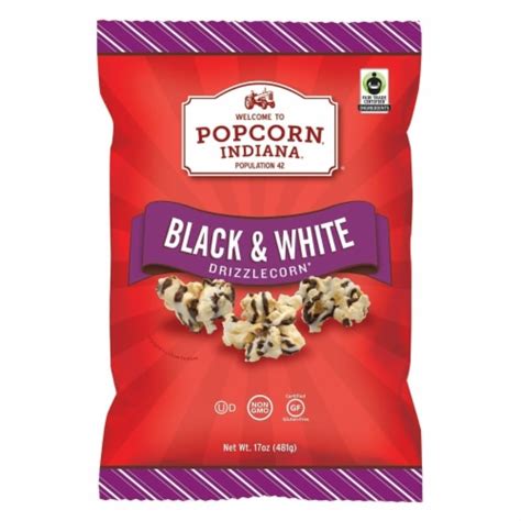 Popcorn, Indiana Drizzled Black and White Kettlecorn (17 Ounce), 1 unit ...