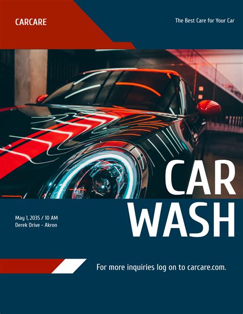 Modern Car Wash Flyer Template - Edit Online & Download Example | Template.net