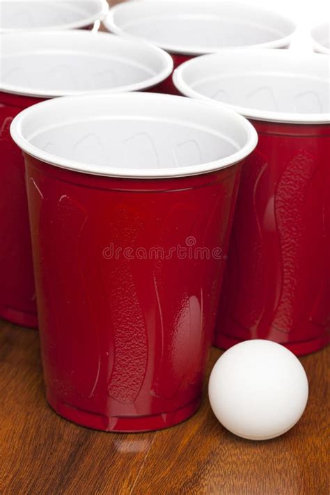 Red Beer Pong Cups stock image. Image of college, ping - 28053763