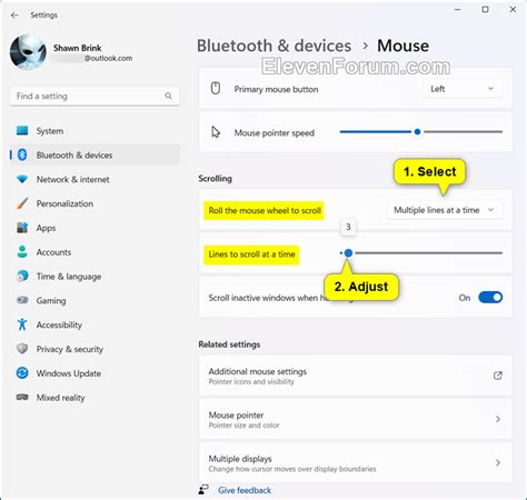 Change Mouse Wheel Scroll Speed in Windows 11 | Windows 11 Forum