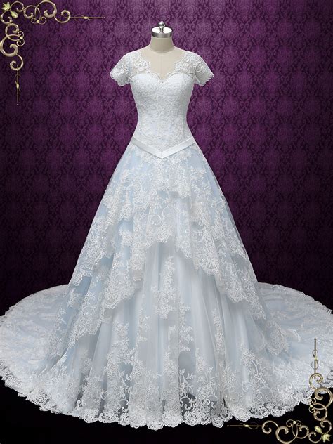 Blue Cinderella Style Princess Wedding Dress KARINA – ieie Bridal