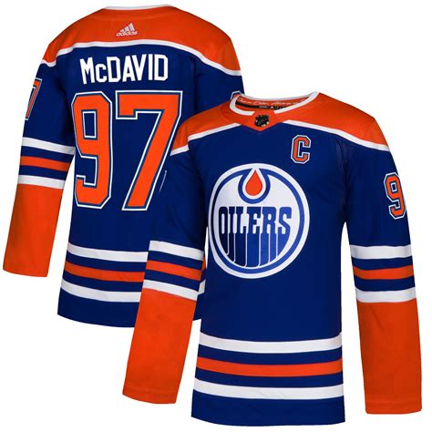 Men's Edmonton Oilers Connor McDavid adidas Royal Alternate - Authentic Player Jersey