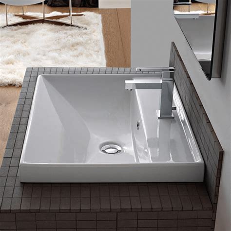 Drop In White Bathroom Sink – Rispa