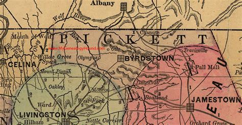 Pickett County, Tennessee 1888 Map