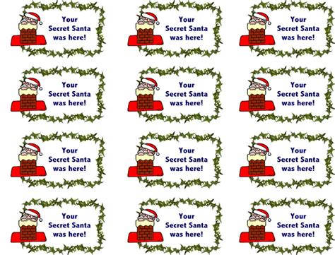 Secret Santa Notes Printable Free - Printable Word Searches