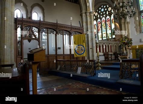 Interior of The Parish Church Of Saint St Mary The Virgin in the Stock ...