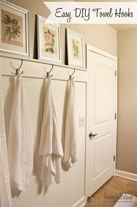 Easy DIY Towel Hooks - HoneyBear Lane