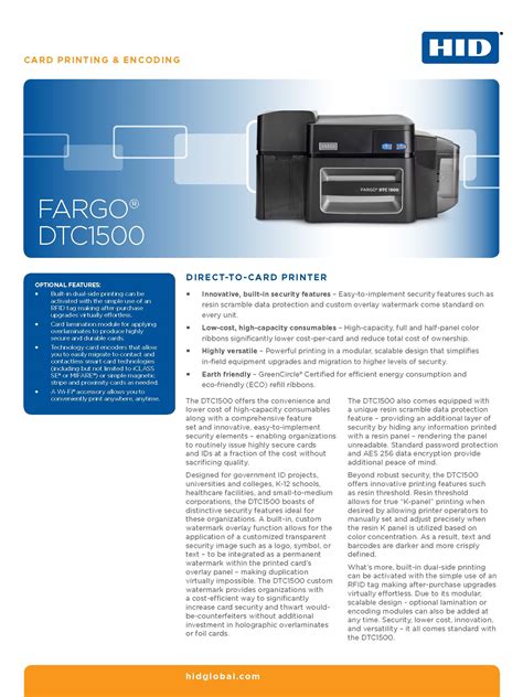 FARGO DTC 1500 ID Card Printer – Diginex Technology (M) Sdn. Bhd.