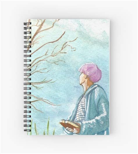 "Jimin Spring Day BTS Watercolor Painting" Spiral Notebooks by NiamhYoungArt | Redbubble