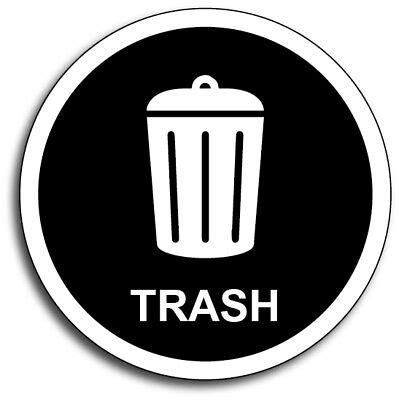 Trash Black Garbage Waste Decal Sticker Dumpster Label Rubbish Waste ...