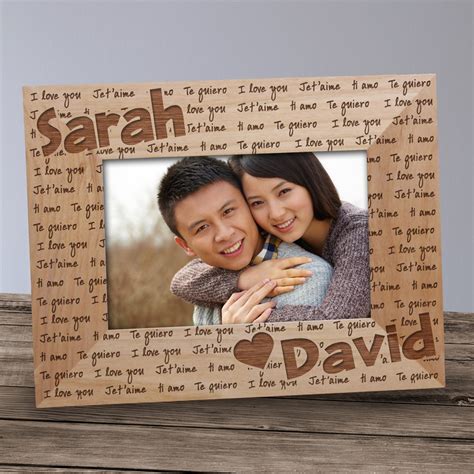 Personalized I Love You Wood Frame | GiftsForYouNow