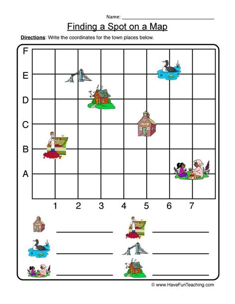 Maps Resources - Have Fun Teaching | Map worksheets, Coordinate grid, Map activities