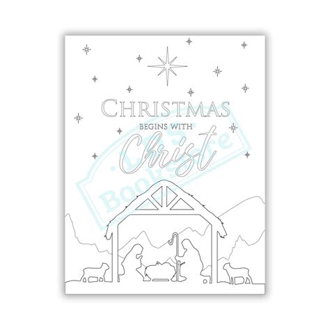 Christmas Begins With Christ Coloring Page - Printable in LDS Christmas ...