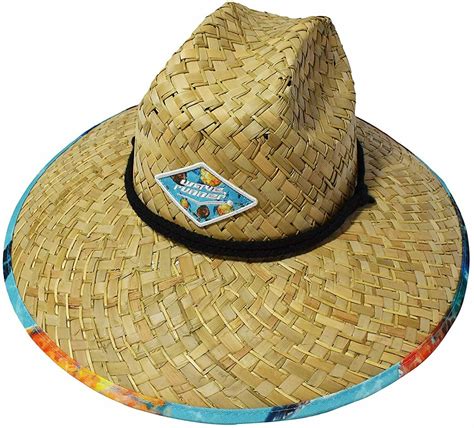 WAVE RUNNER Men's Beach Straw Hat- Wide Brim Sun Hat with UPF 50 ...