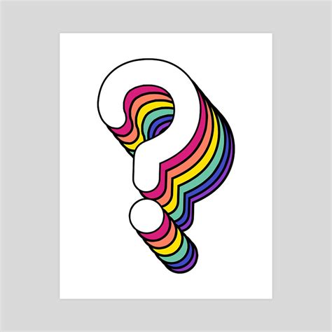 Question mark rainbow , an art print by Remmi Gowin - INPRNT