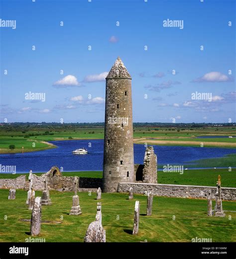 Clonmacnoise Monastery, County Offaly, Ireland, 6th Century Stock Photo - Alamy