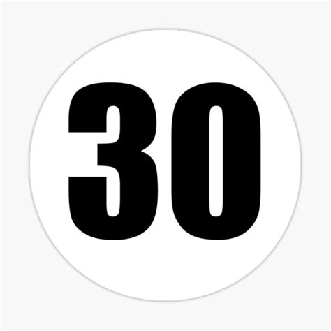 "Racing number 30" Sticker for Sale by stickerwicker | Redbubble