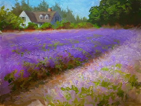 Lavender Field Oil Painting at PaintingValley.com | Explore collection ...