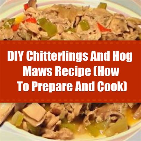 DIY Chitterlings And Hog Maws Recipe (How To Prepare And Cook)