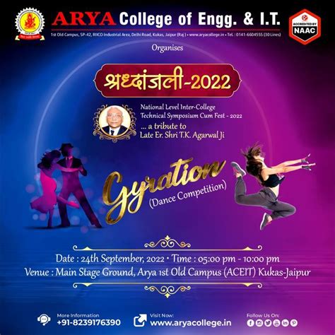 'Gyration' Dance Competition at Shradhanjali 2K22 | Dance competition, Dance contest, Competition