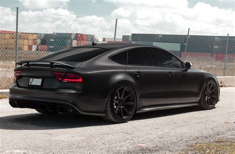 Matt Black Audi RS7 on Velgen Wheels