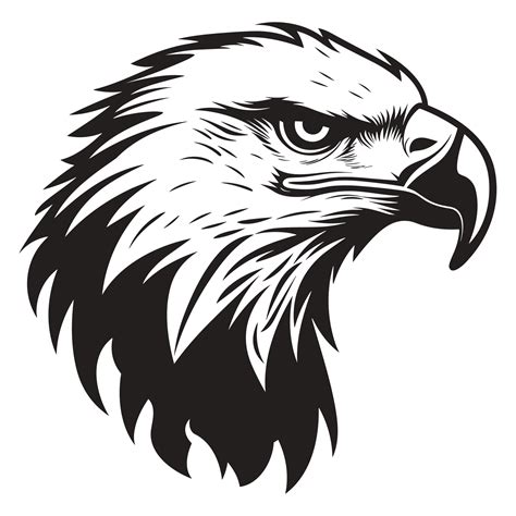 Beautiful Eagle Face Silhouette - Generative Ai 25069713 PNG