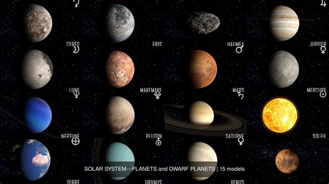 SOLAR SYSTEM---PLANETS and DWARF PLANETS 3D Model Collection | CGTrader