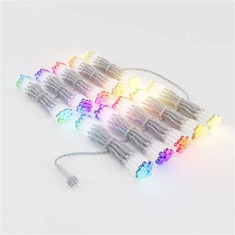 Twinkly Pro 250 RGBW LED 1m x 2m Curtain Lights, Transparent Cable