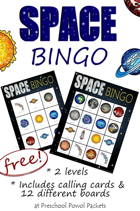 Space Bingo {Free} - Ruimte Feestje, Ruimte Thema En - Printable Bingo ...