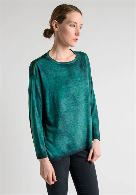 Avant Toi Cashmere Sweater with Silk Back in Emerald | Santa Fe Dry Goods Trippen, Rundholz ...