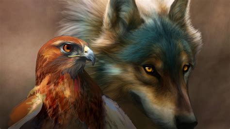 EAGLE AND THE WOLF HD desktop wallpaper : Widescreen : High Definition ...