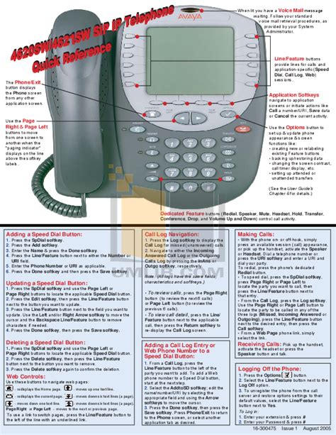 Download free pdf for Avaya 4621 Telephone manual