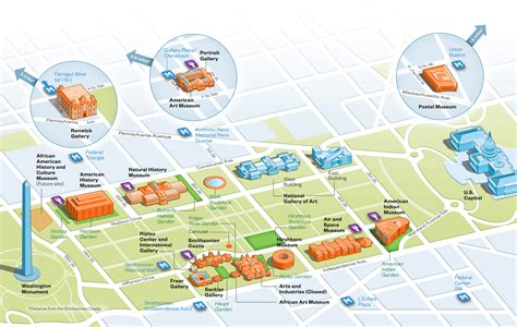 Map Of Washington Dc Mall And Museums Map Of Washington Dc Mall And ...