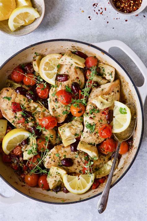 Easy Skillet Mediterranean Chicken Recipe - From A Chef's Kitchen