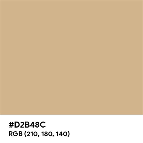 Tan color hex code is #D2B48C