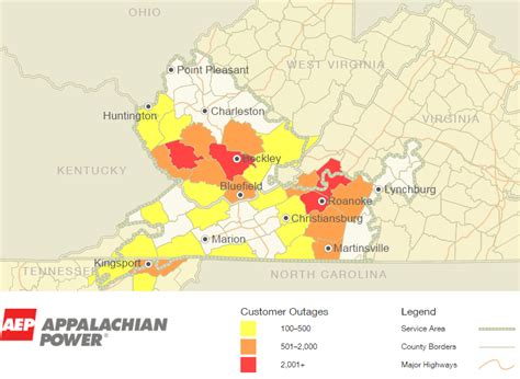 Appalachian Power Outage Map: A Comprehensive Guide - World Map Colored ...