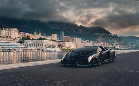 Download Black Car Car Lamborghini Veneno Supercar Lamborghini Vehicle ...