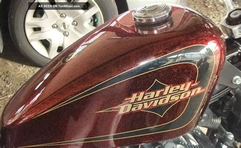 2012 Harley Davidson 1200l Custom With 72 On The Tank With Red Metal Flake Paint