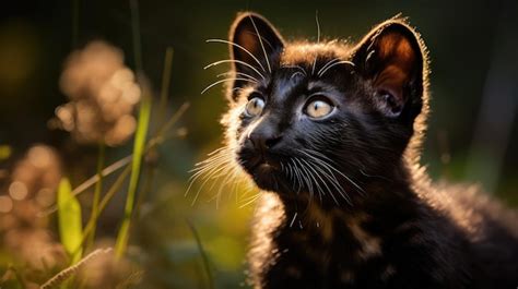 Premium Photo | Curious Panther Kitten Wildlife Photography