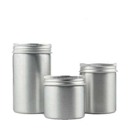 50pcs 50ml 100ml 150ml salve Aluminum Metal Cylinder Tin Cans Tea candy metal case ointment ...