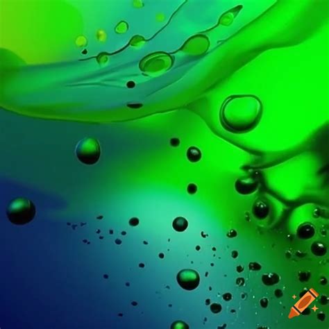 Green color splash abstract art on Craiyon