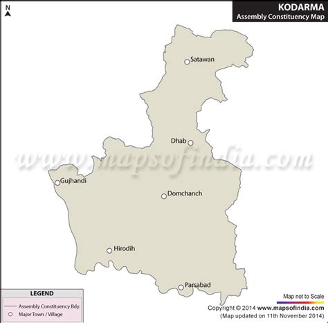 Kodarma Assembly (Vidhan Sabha) Constituency Map and Election Results