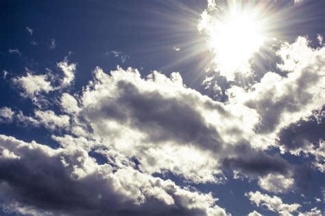 Free Stock Photo of Cloudy sky with sun and sunbeams | Download Free ...