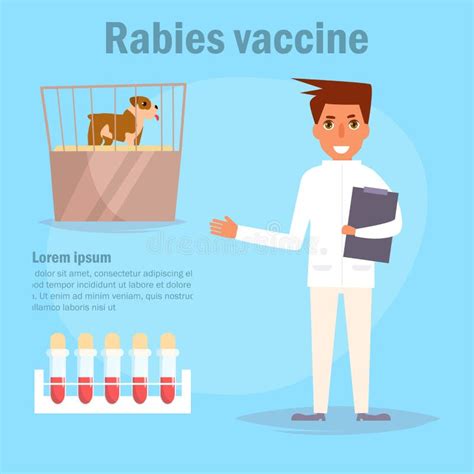 Rabies Vaccine Vector. Cartoon. Isolated Art on White Background Stock ...