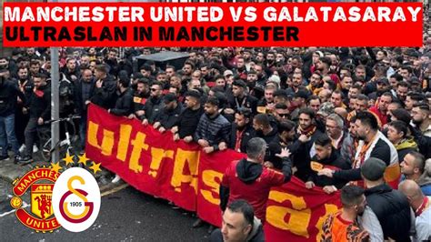 Galatasaray Fans In Manchester | ULTRASLAN | Manchester United vs Galatasaray | 03-10-2023 - YouTube