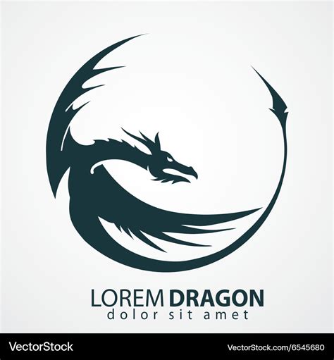 Dragon silhouette Royalty Free Vector Image - VectorStock