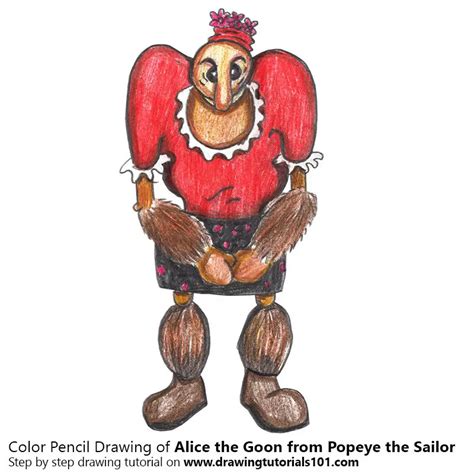 How to Draw Alice the Goon from Popeye the Sailor (Popeye the Sailor) Step by Step ...