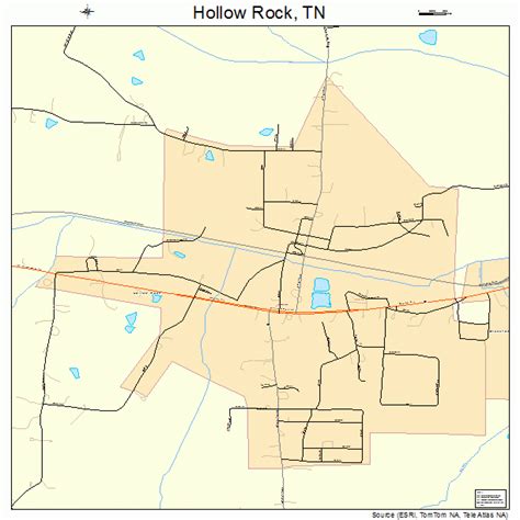 Hollow Rock Tennessee Street Map 4735280