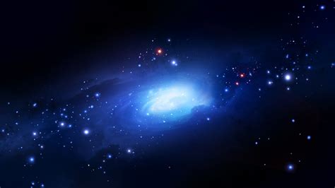 Sparkling Blue Stars With Lighting In Black Sky Background HD Galaxy Wallpapers | HD Wallpapers ...